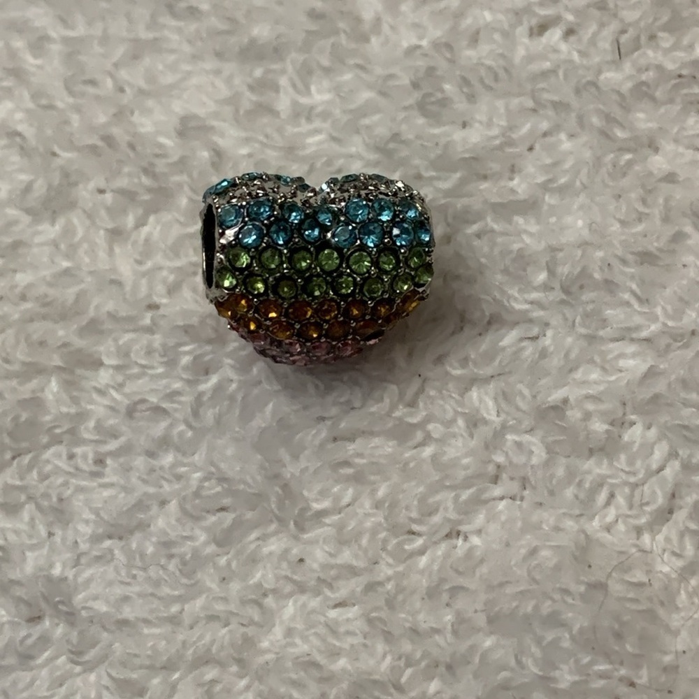 Pave open my heart charm fits pandora​ - Picture 3 of 5
